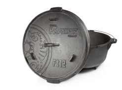 Petromax Feuertopf FT12 Dutch Oven Mit Füße + Holzlöffel Mit Einbrand