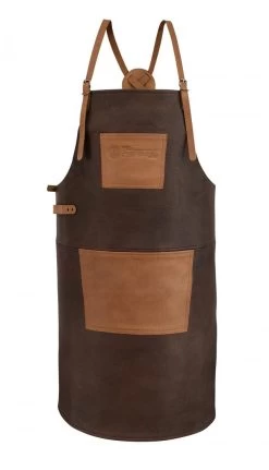 Petromax Büffelleder-Schürze Mit Gekreuztem Rückenband, Baun