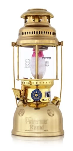 Petroleumlampe Petromax HK500 Messing Poliert