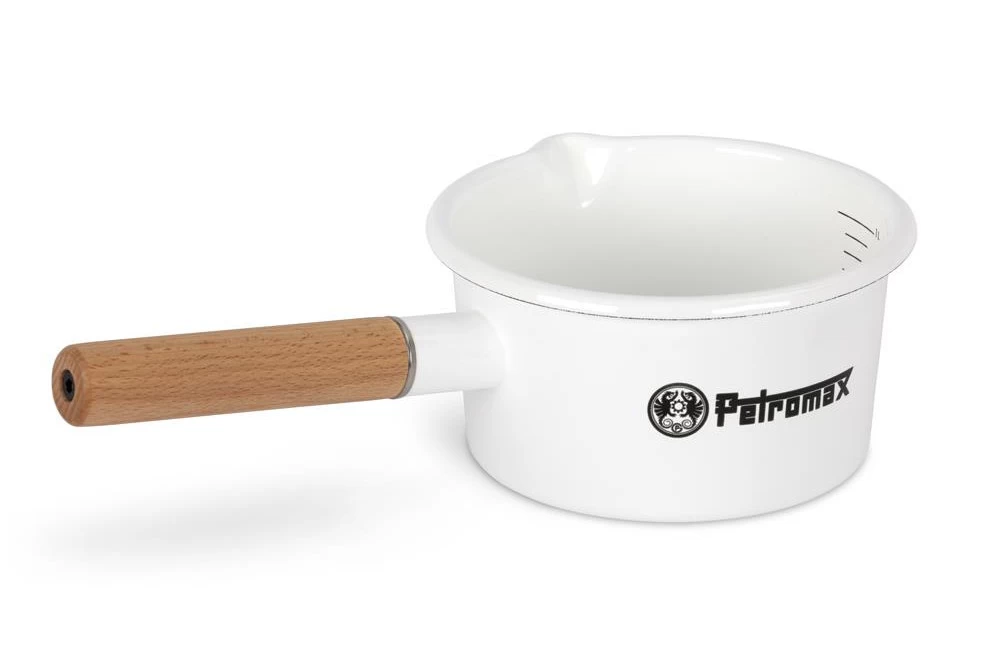 PETROMAX® Emaille Stieltopf Weiß 1 Liter 1 PETROMAX® Emaille Stieltopf Weiß 1 Liter
